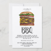 Invitation BBQ burger géant (Devant)