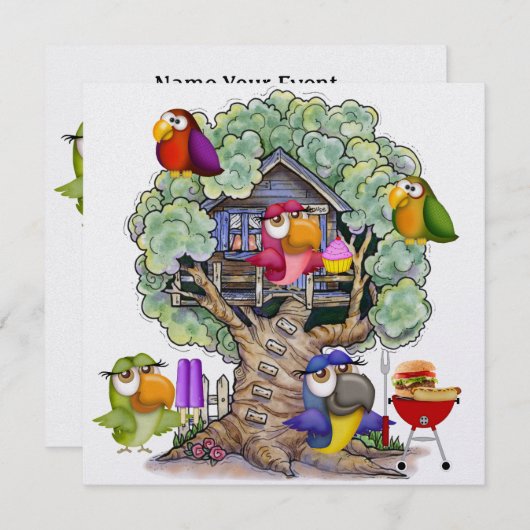 Invitation BBQ - Cookout - Fête - SRF (Devant / Derrière)