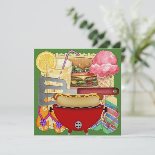 Invitation BBQ Cuire (Debout devant)