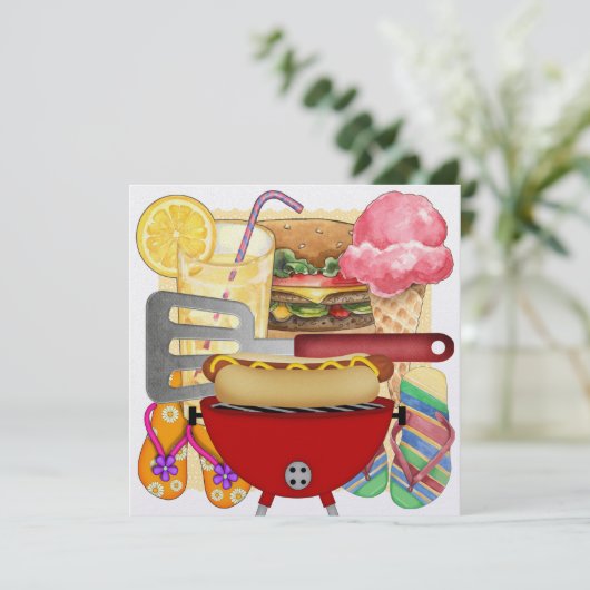 Invitation BBQ Cuire (Debout devant)