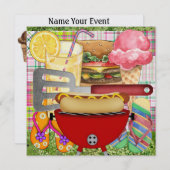 Invitation BBQ Cuisinez dehors - 4 juillet ! SRF (Devant / Derrière)