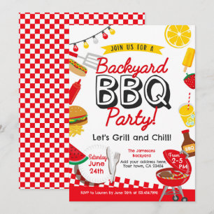Invitation BBQ dans le jardin