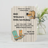 Invitation BBQ de cowboy et partie carrée de Dancce (Debout devant)