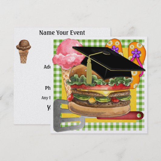 Invitation BBQ de fin d'études ! SRF (Devant / Derrière)