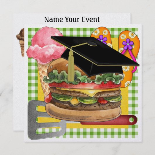 Invitation BBQ de fin d'études ! SRF (Devant / Derrière)