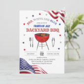 Invitation BBQ de juillet dans le jardin (Debout devant)