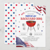 Invitation BBQ de juillet dans le jardin (Devant / Derrière)