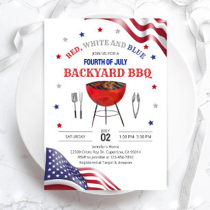Invitation BBQ de juillet dans le jardin