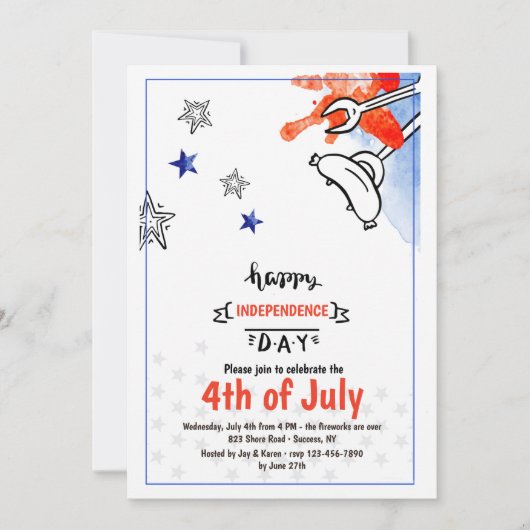 Invitation BBQ de la Fête de l'Indépendance 2 (Devant)