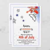 Invitation BBQ de la Fête de l'Indépendance 2 (Devant / Derrière)