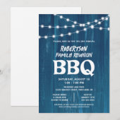 Invitation BBQ de retrouvailles de famille rustique (Devant / Derrière)