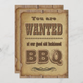 Invitation BBQ de style western (Devant / Derrière)