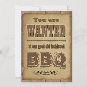 Invitation BBQ de style western