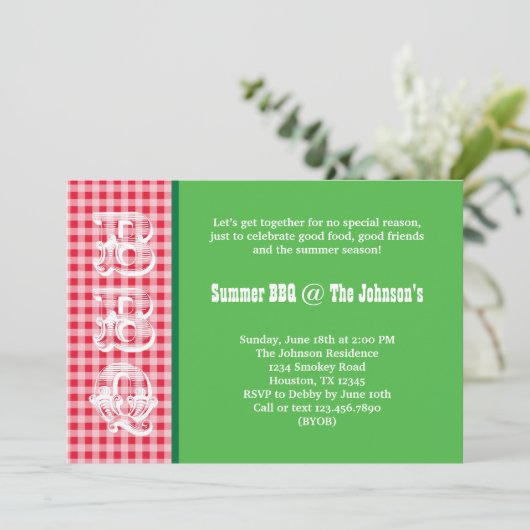 Invitation BBQ d'été (Debout devant)