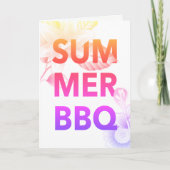 Invitation BBQ D'ÉTÉ Fleur vintage (Devant)