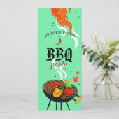 Invitation BBQ d'été Grillade Fête en plein air (Debout devant)