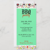 Invitation BBQ d'été Grillade Fête en plein air (Dos)