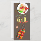 Invitation BBQ d'été Grillade Fête en plein air (Devant)