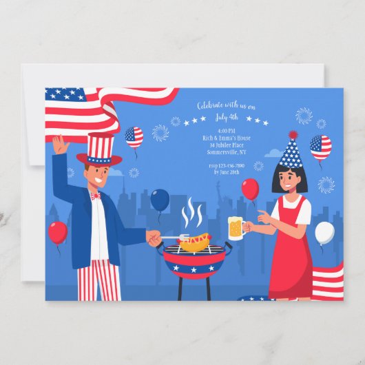 Invitation BBQ du 4 juillet (Devant)
