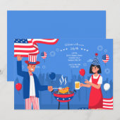 Invitation BBQ du 4 juillet (Devant / Derrière)