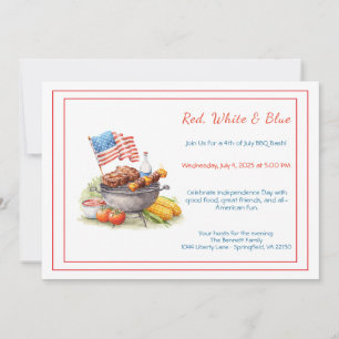 Invitation BBQ du 4 juillet – Fête patriotique dan