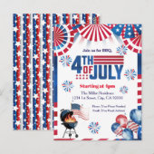 Invitation BBQ du 4 juillet, Invitation à une fête (Devant / Derrière)