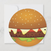 Invitation BBQ Été Burger Cute (Dos)