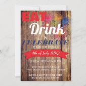 Invitation BBQ Été Fireworks (Devant)