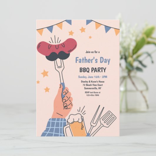 Invitation BBQ fête des pères (Debout devant)