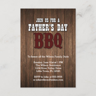 Invitation BBQ Fête des pères