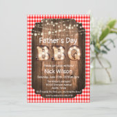 Invitation BBQ Fête des pères Rustique (Debout devant)