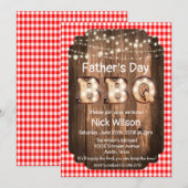 Invitation BBQ Fête des pères Rustique (Devant / Derrière)