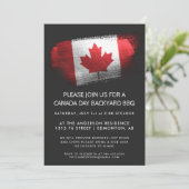 Invitation BBQ Fête du Canada Pinceau Étincelant (Debout devant)