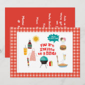 Invitation BBQ/Fête en plein air Participez à la fête! (Devant / Derrière)