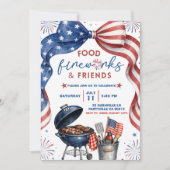 Invitation BBQ feux d'artifice 4 juillet (Devant)