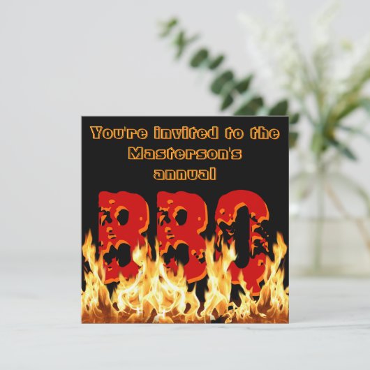 Invitation BBQ Flamboyant (Debout devant)