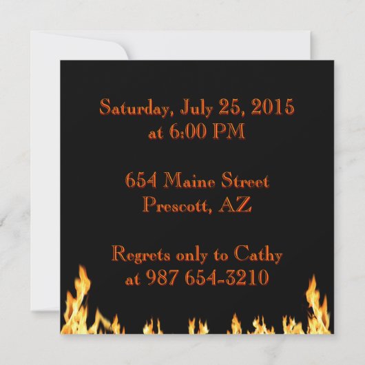 Invitation BBQ Flamboyant (Dos)