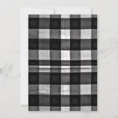Invitation BBQ | Gingham Noir | Baby Shower Rustique (Dos)