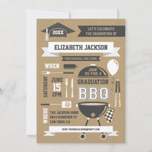 Invitation BBQ Gradation Rustique