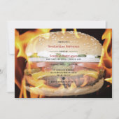 Invitation BBQ Graduation Party Lycée Garçon Décontracté Rust (Devant)