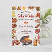 Invitation BBQ Grill & Chill Jardin Anniversaire (Debout devant)