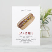 Invitation BBQ hot dog (Debout devant)