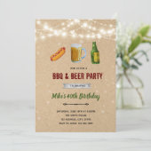 Invitation BBQ hotdog et bière (Debout devant)