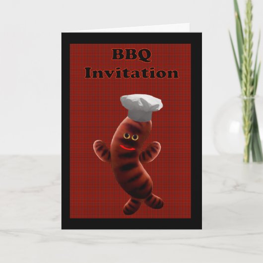 Invitation BBQ Invite - barbecue Invite (Devant)