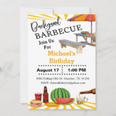 Invitation BBQ Jardin Cookout Anniversaire (Devant)