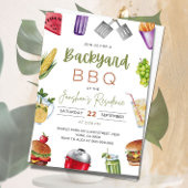 Invitation BBQ modifiable, Invitation fête de barb