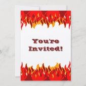 Invitation BBQ modifiable Red Flames (Devant)