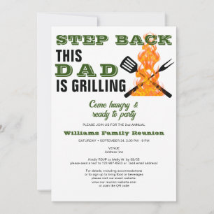 Invitation BBQ Papa fait griller Funny Annual Family Reunion