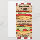 Invitation BBQ Party Big Burger (Devant / Derrière)