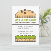 Invitation BBQ Party Big Burger Bun (Debout devant)